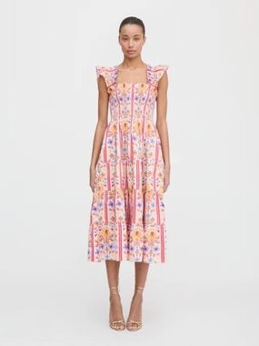 Hill House Ellie Nap Dress in Pink Floral Block Pint XXXL